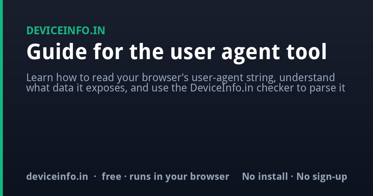 Illustration for the guide: Guide for the user agent tool