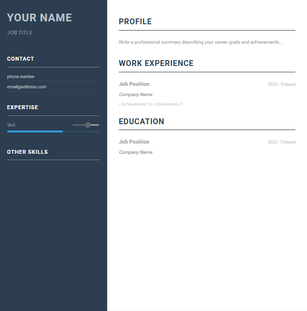 Resume Template 2