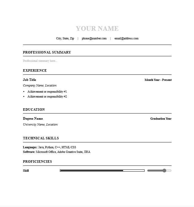 Resume Template 6